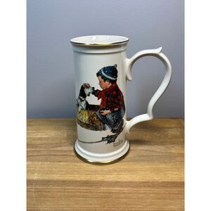 Vintage Gorham Stein Norman Rockwell's "A Boy Meets His Dog" The Four Seasons se